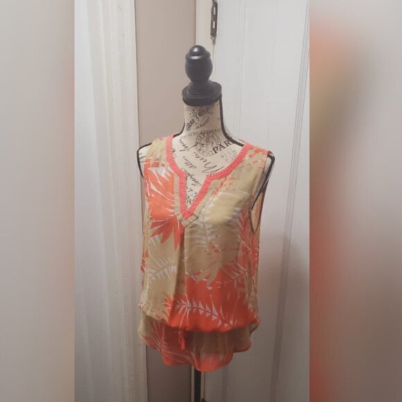 💃 Vintage Sleeveless Blouse Top.🌴 - Picture 1 of 6